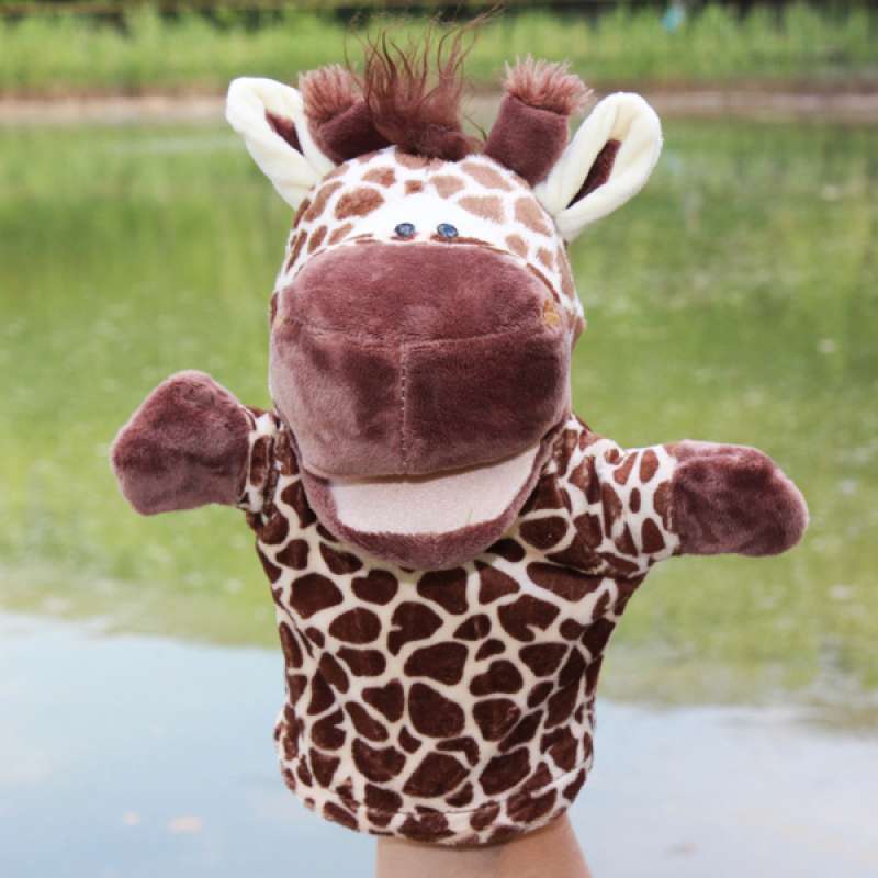 Giraffe & Wolf Hand Puppet Educational Toy for Children 2x/set 