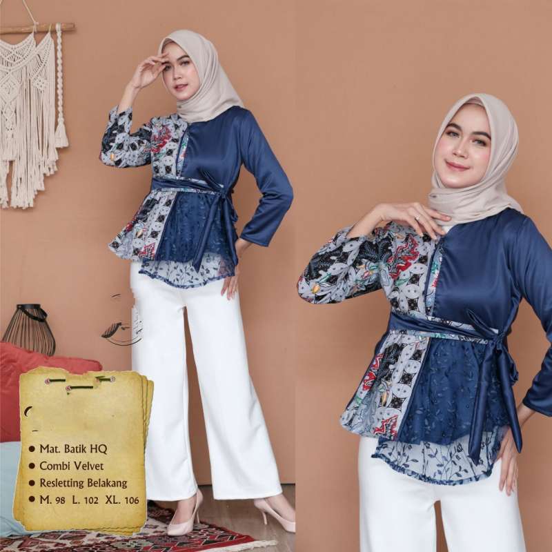 Jual Snoebel Kawung Jtr Atasan Blouse Batik Kombinasi Modern Online April 2021 Blibli