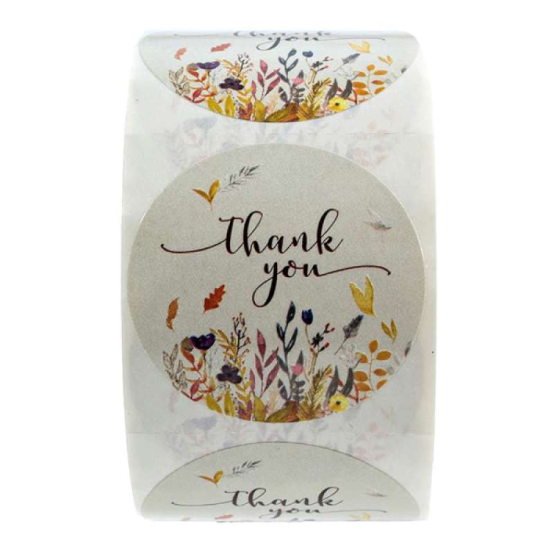Jual 1 Round Thank You Stickers 500Pc Labels Per Roll for ...