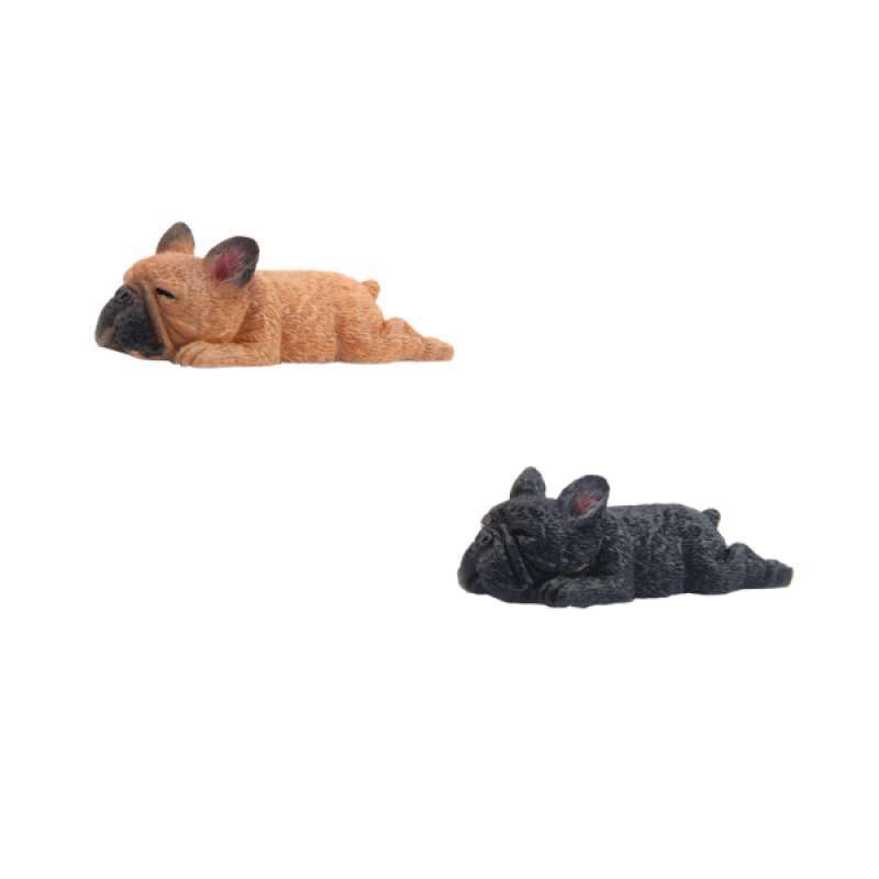Jual 2pcs Bulldog Mini Corgi Dog Sleep Multiple Postures Resin Art Decoration Online Desember 2020 Blibli