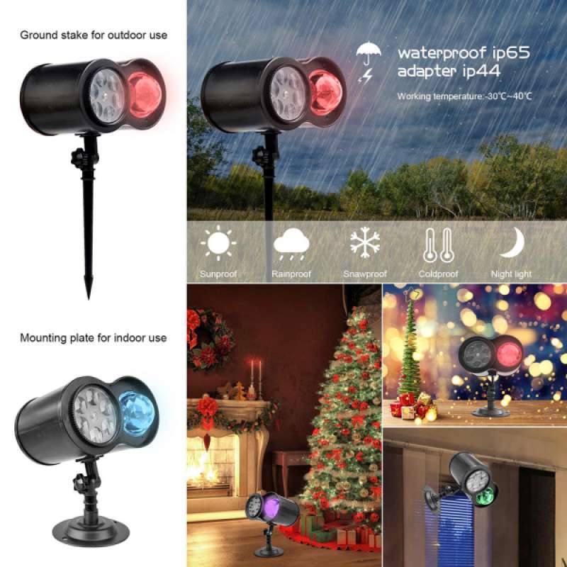 Jual Christmas Snowflake Rotating Projectors Lights Remote Control Waterproof Online November 2020 Blibli Com