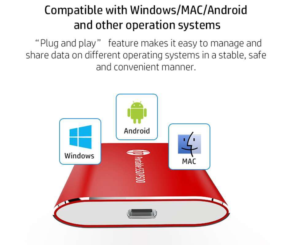 Jual Hp Ssd P500 Portable Ssd 250gb External Solid State Drive Garansi Resmi 3th Online November 2020 Blibli Com