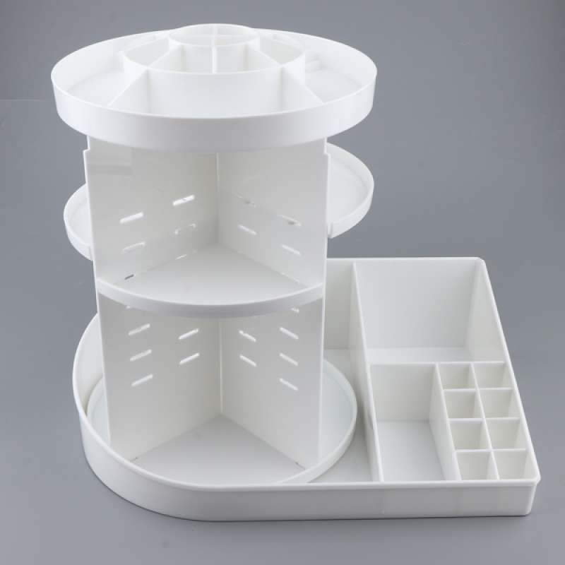 Jual Makeup Organizer 360 Rotating Multifunctional Plastic Cosmetic Storage Box Online November 2020 Blibli