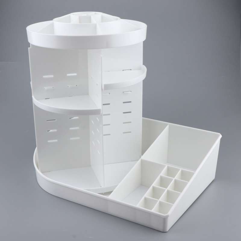 Jual Makeup Organizer 360 Rotating Multifunctional Plastic Cosmetic Storage Box Online November 2020 Blibli