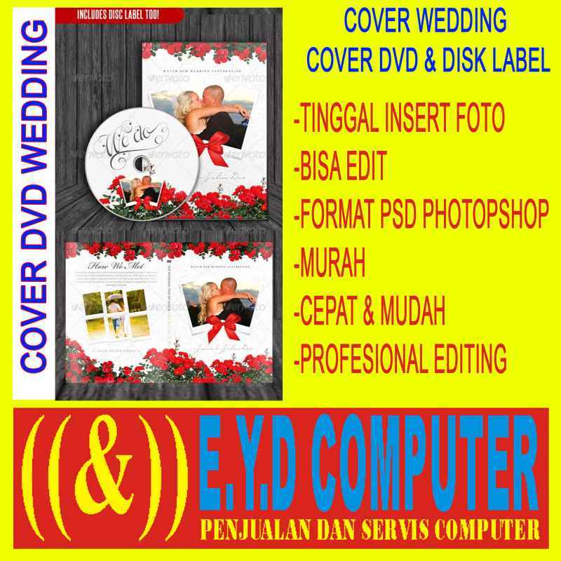 dvd cover wedding pernikahan disk label editing photoshop