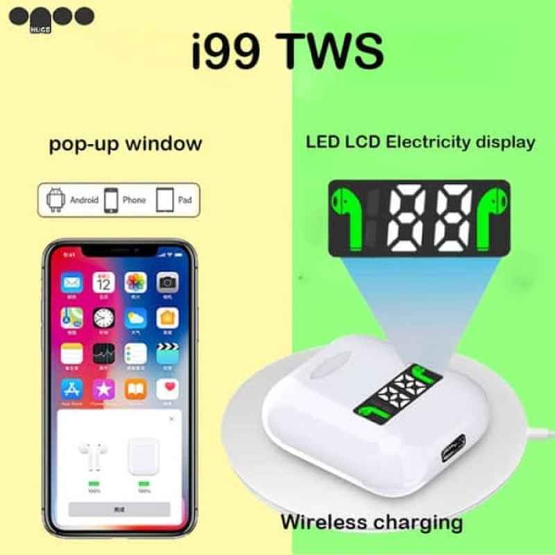 Jual Airpods I99 Tws Headset Bluetooth Airpod Wireles Battery Led Indicator Online November 2020 Blibli Com