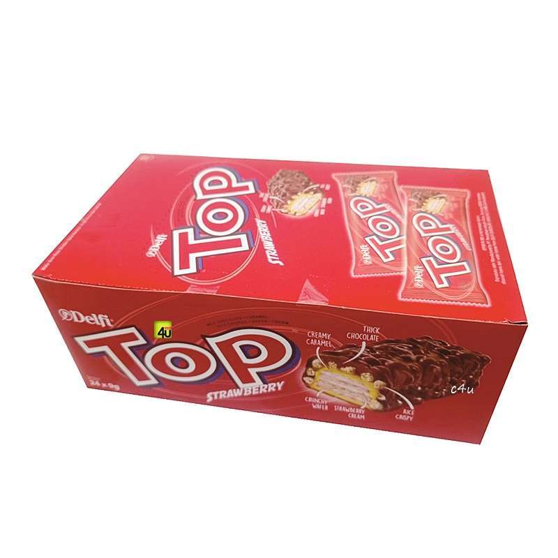 Promo Delfi TOP Wafer Strawberry [24 pcs / Box] Diskon 10% di Seller  cemilan4u - Babakan Ciamis, Kota Bandung | Blibli