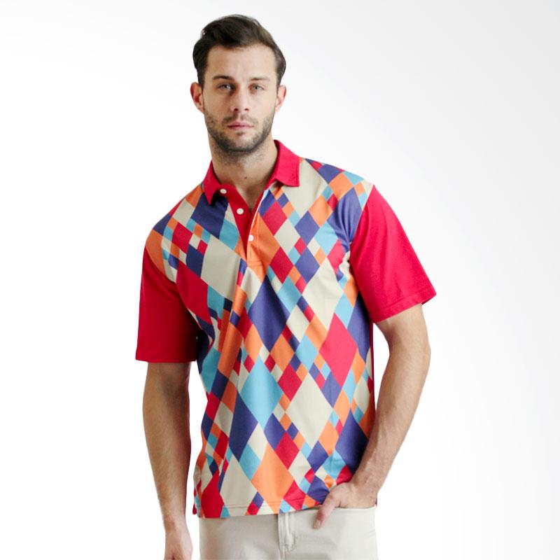 Labette 105530107 Fancy Print Polo Shirt - Red Extra diskon 7% setiap hari Extra diskon 5% setiap hari