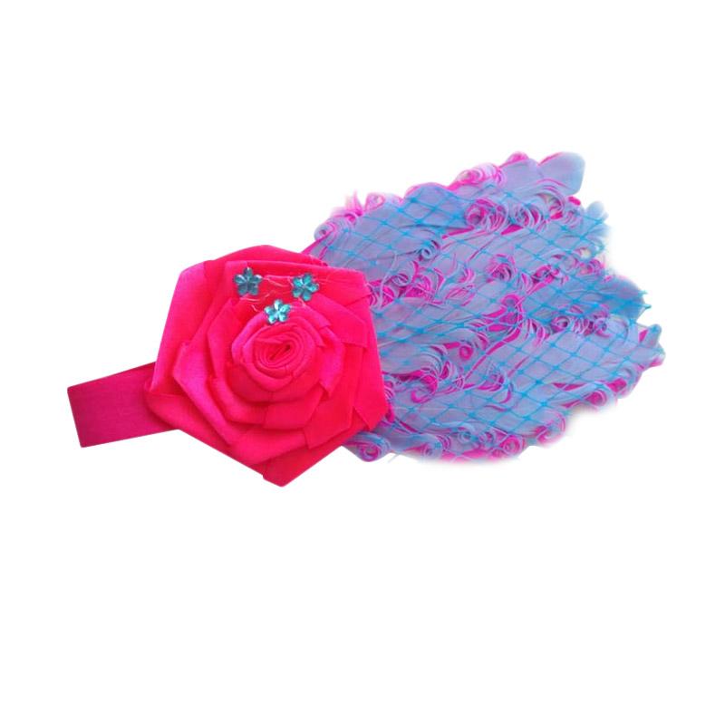 Kelebihan Kekurangan Elegant Feather Bandana Bayi - Pink Blue Dan Harganya