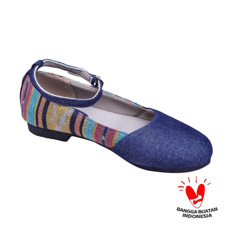 d.a.t Handmade Indonesia Davina Tenun Slip On Shoes - Denim