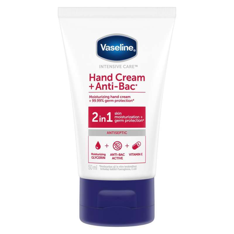 Vaseline Hand Cream Anti Bac 2In1 50ml