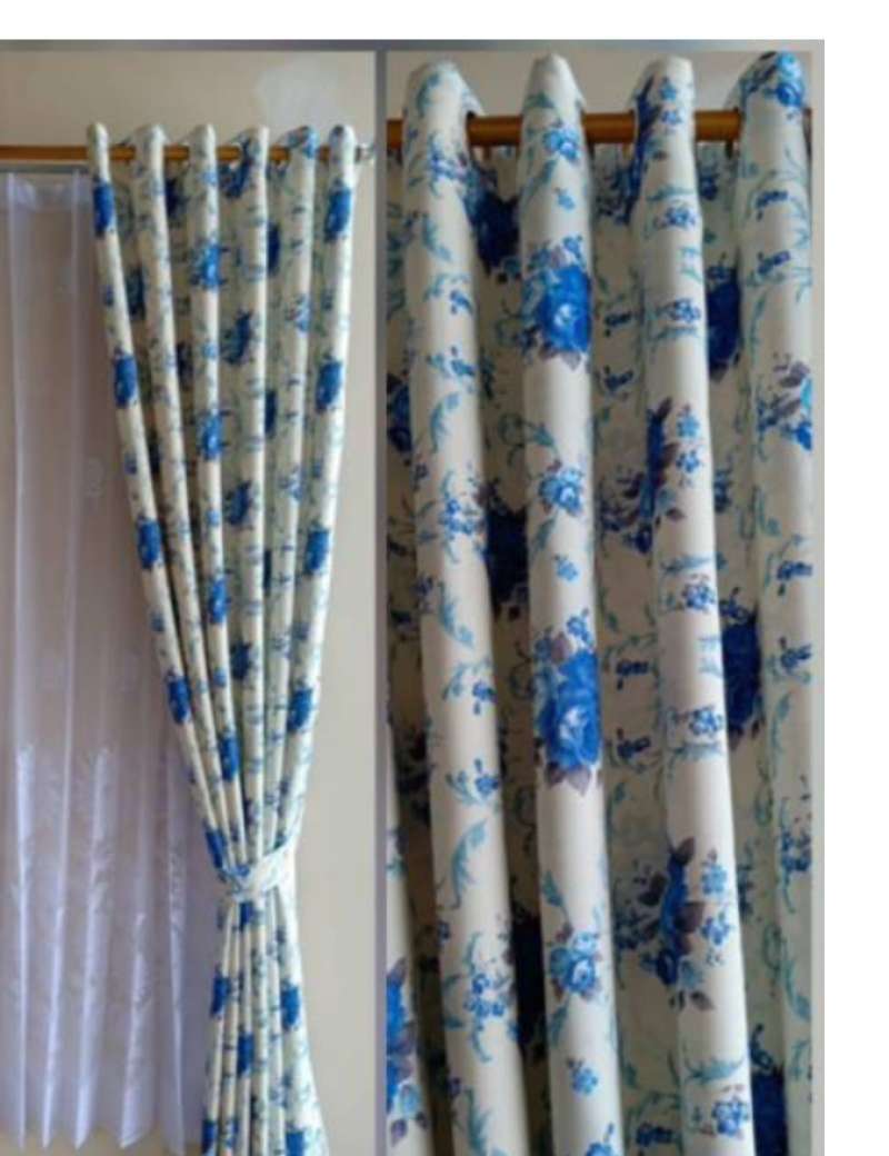 Jual Gorden Jendela Rumah Minimalis Import Blackout Shabby Chic Biru Model Smokring Ukuran L 130 X T 200 Terbaru Juni 2021 Blibli