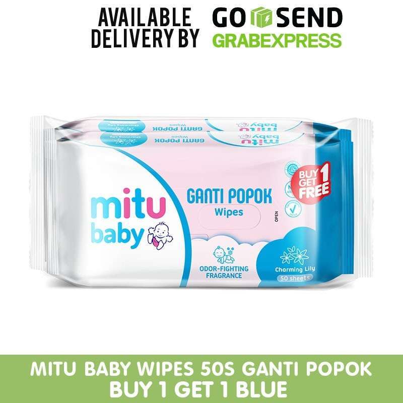 Promo Mitu Baby Wipes Buy 1 get 1 Tissue Basah 50s 50s Tisu basah