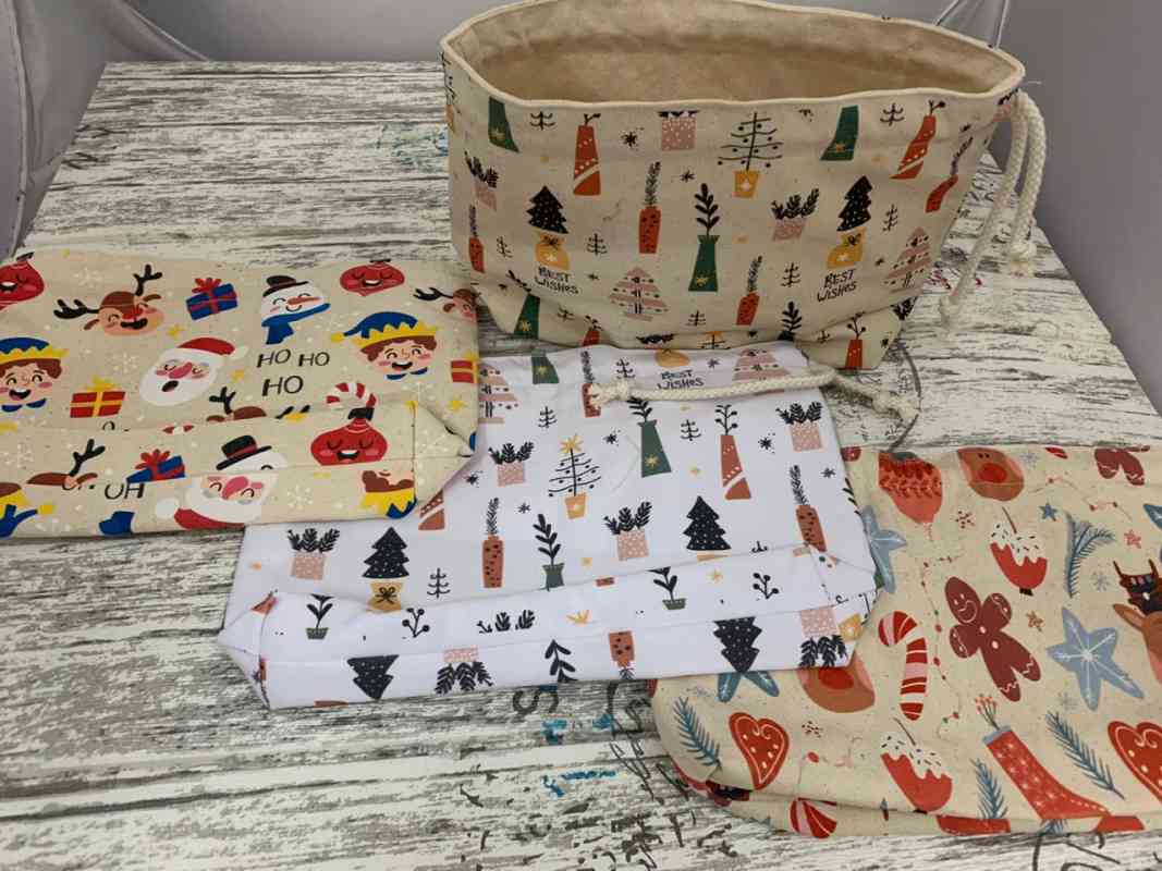 Promo Tas Pouch Kain Kanvas Blacu Tebal Print Motif Diskon 6% Di