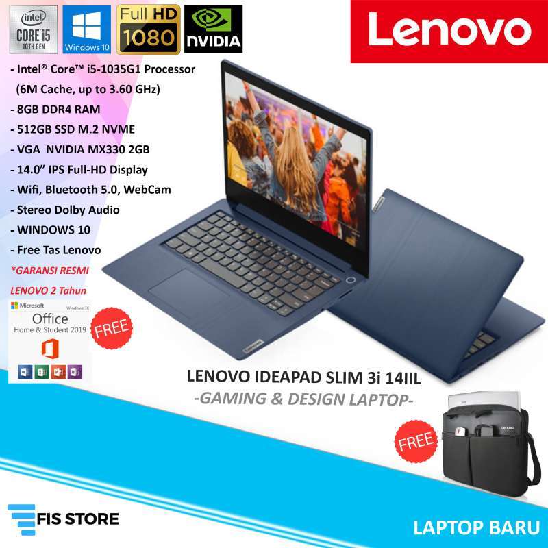 Laptop Geforce Mx330 Gaming LENOVO Ideapad Slim 14 I5-1035G1/8GB