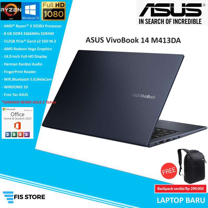 Laptop Amd Ryzen M413da Ryzen Promo Asus M413da Amd Ryzen 3250 512gb/full-hd - Main Image