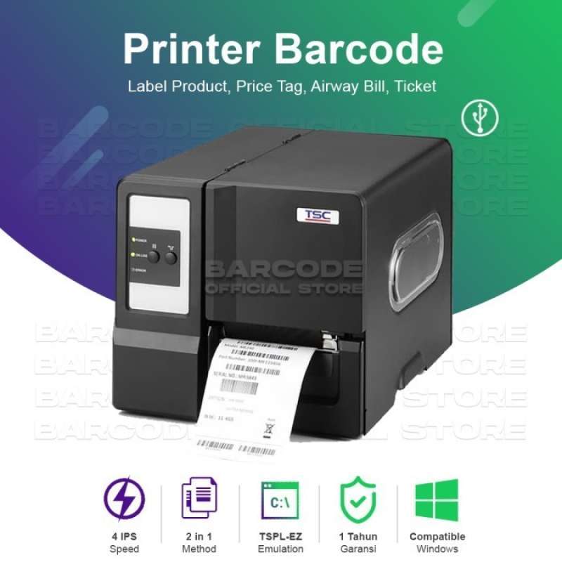 Jual PRINTER BARCODE TSC ME240 CETAK 