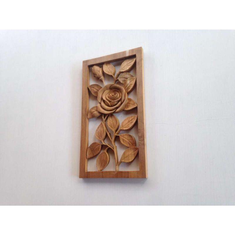 Jual Hiasan Dinding Dekorasi Dinding Kayu Jati Ukir Bunga Mawar Murah Mei 2021 Blibli