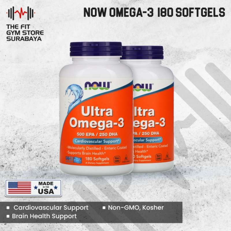 Promo Now Foods Ultra Omega-3 500 Epa 250 Dha 180 Softgels Fish Oil di  Seller The fit gym store - Kota Surabaya, Jawa Timur | Blibli