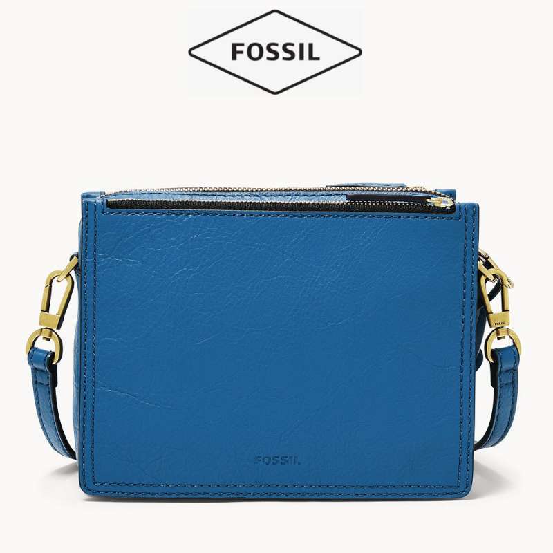 Fossil campbell crossbody steel blue clearance