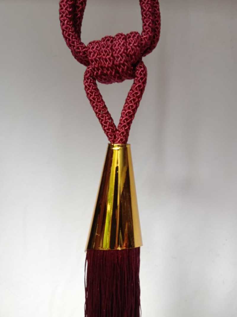 s decora tali pengikat gorden tassel gordyn paris kerucut warna merah