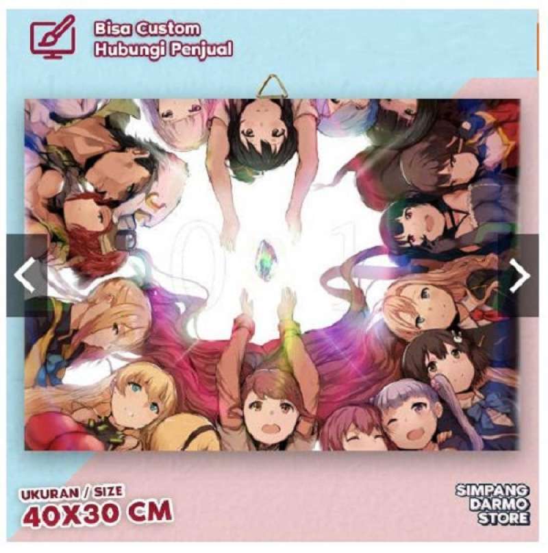 Jual Poster Kayu Besar Anime Konosuba Megumin Aqua Yunyun Bisa Custom Gambar Lain Ukuran 30x40 Cm Ksb13 Murah Mei 2021 Blibli