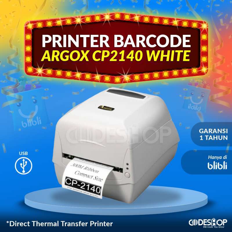 BARCODE PRINTER ARGOX CP2140 - LABEL BARCODE ARGOX CP-2140 - PUTIH