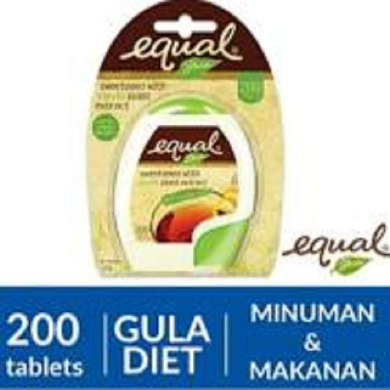 equal stevia gula diet pemanis nol kalori 200 tablet