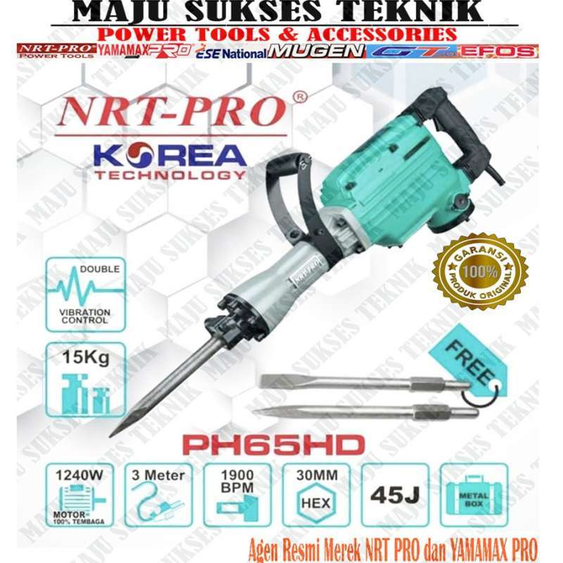 NRT PRO PH 65 HD Mesin Bor Bobok Beton Tembok Jack Hammer Drill PH65HD