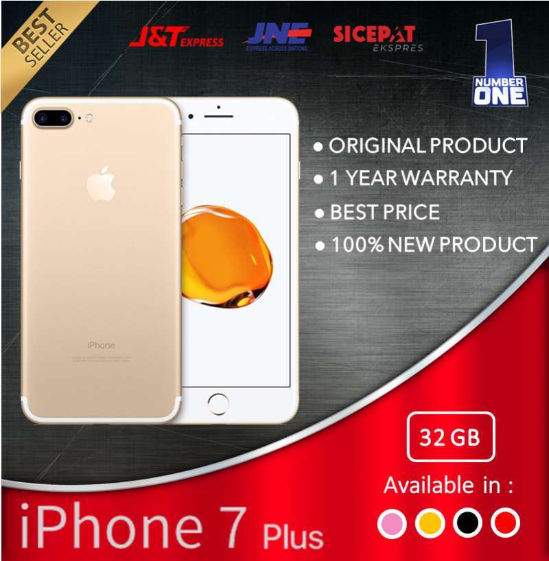 apple iphone 7 plus 32gb garansi 1 tahun black red gold rose silver termurah