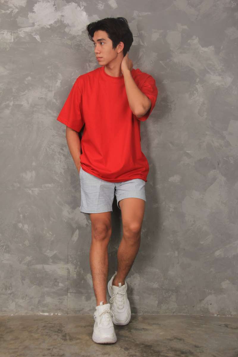Jual OVERSIZED T SHIRT BASIC - RED di 