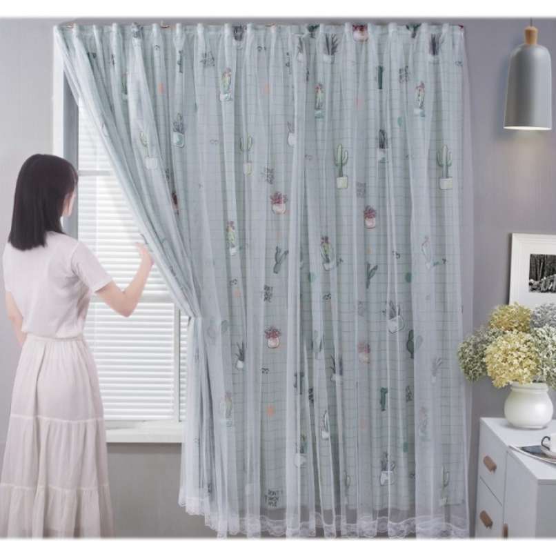 Jual 1 Gordyn Tirai Jendela Motif Gorden Magic Pasang Tanpa Bor Tanpa Paku Murah Mei 2021 Blibli