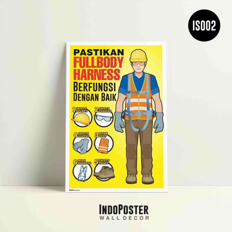 Jual Poster K3 Safety Pastikan Full Body Harness Ukuran A0 Murah Mei 2021 Blibli