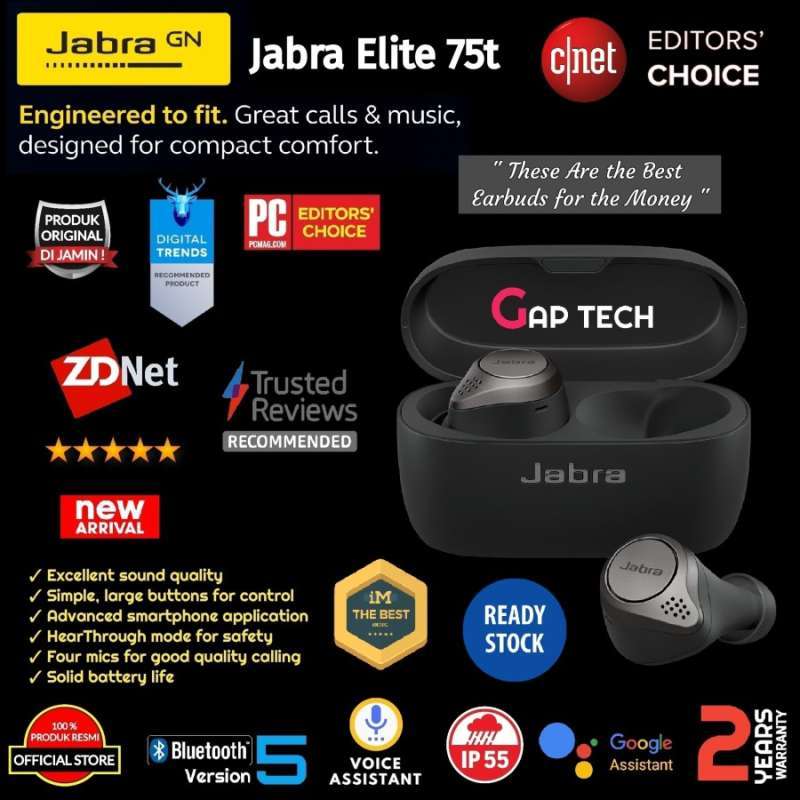 Promo Jabra Elite 75t True Wireless 