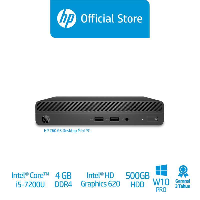 Trouwens Reciteren Immoraliteit Jual HP 260 G3 Mini PC Mini Desktop PC (5FT17PA) / Core i5 / 4GB / 500GB /  W10 Pro di Seller HP Official Store - Pademangan Barat, Kota Jakarta Utara  | Blibli