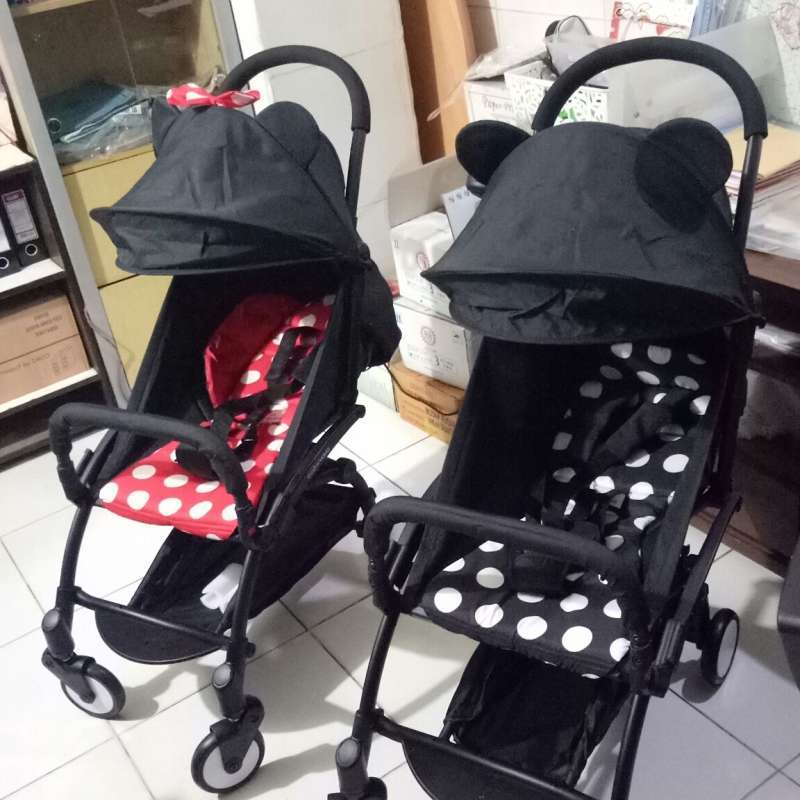 Jual stroller import mickey minnie kereta dorong murah kereta