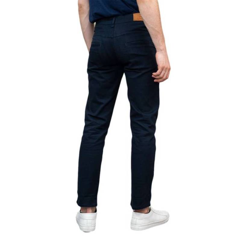 navy blue chino pants bahan stretch 