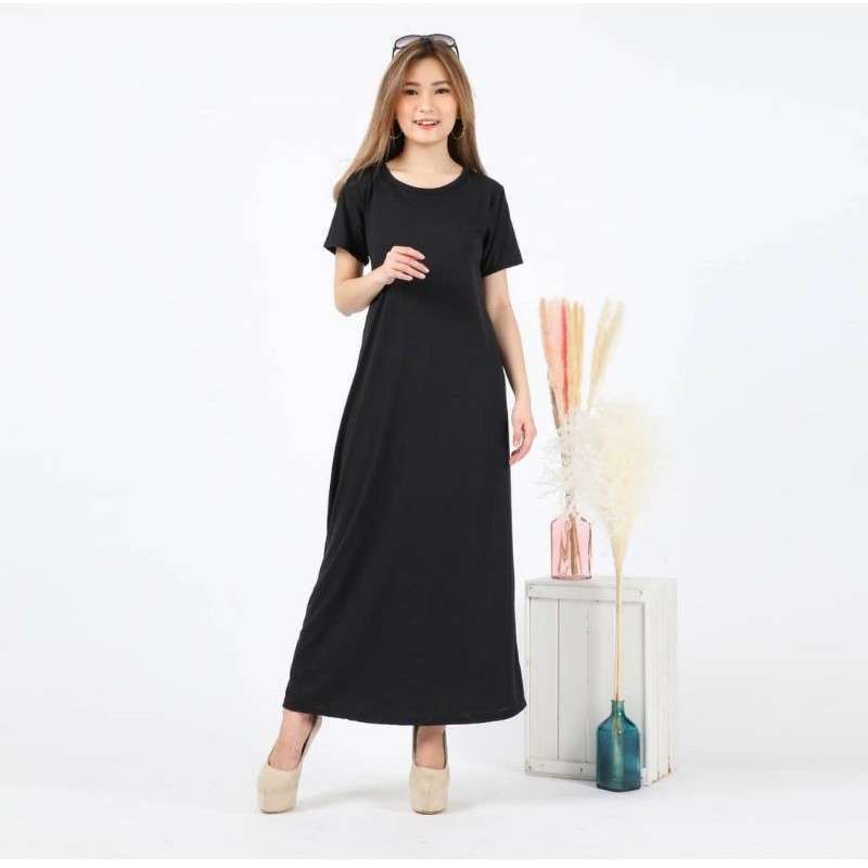 Inner Dalaman Gamis Warna Hitam Polos Lengan Pendek Terbaru September 2021 Harga Murah Kualitas Terjamin Blibli