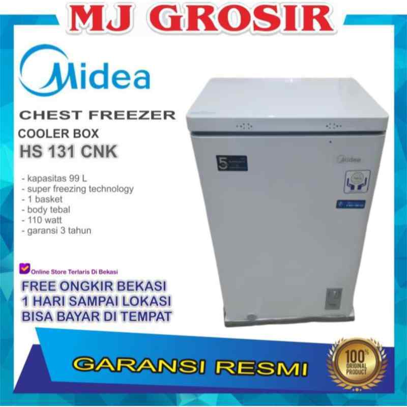 MIDEA HS 131 CNK CHEST FREEZER BOX HS131CNK LEMARI PEMBEKU 100 LITER