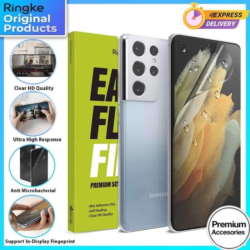 Jual Ringke Easy Flex Hydrogel Screen Guard Protector For Samsung Galaxy S21 Ultra S21 Plus S21 Original Murah Mei 2021 Blibli