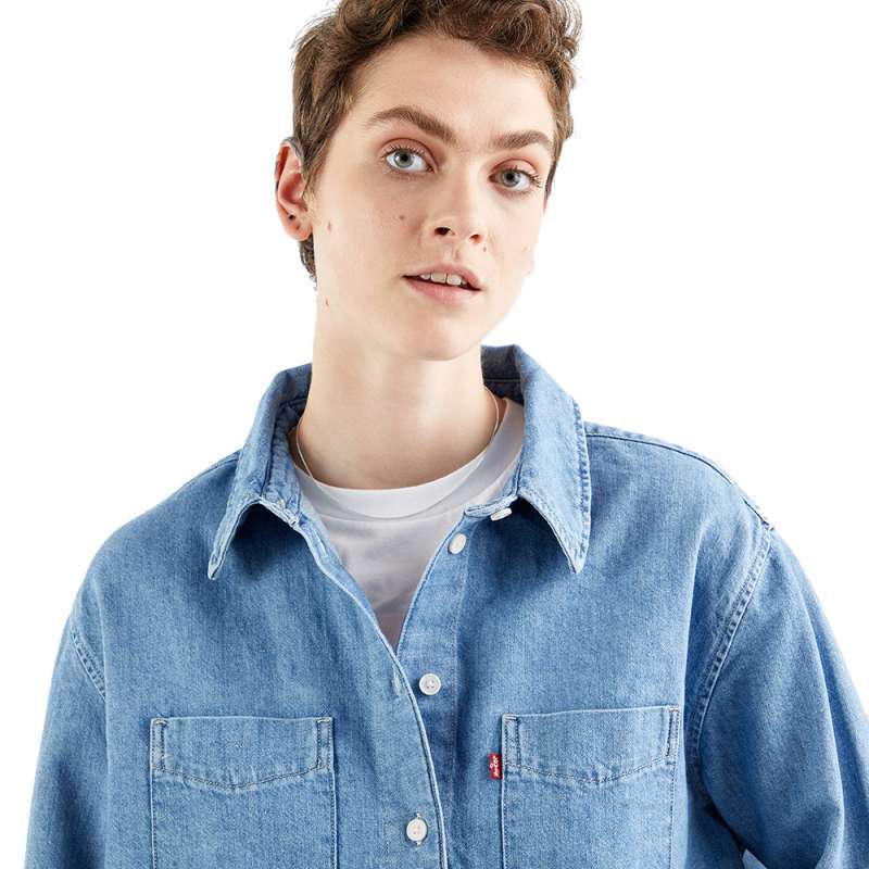 Jual Levi's Zoey Pleat Utility Shirt 