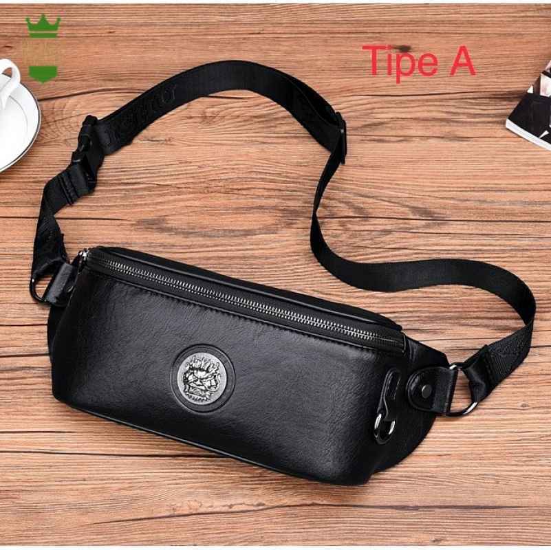 Jual Original Premium Tas Selempang Kulit Pria Slingbag Waistbag