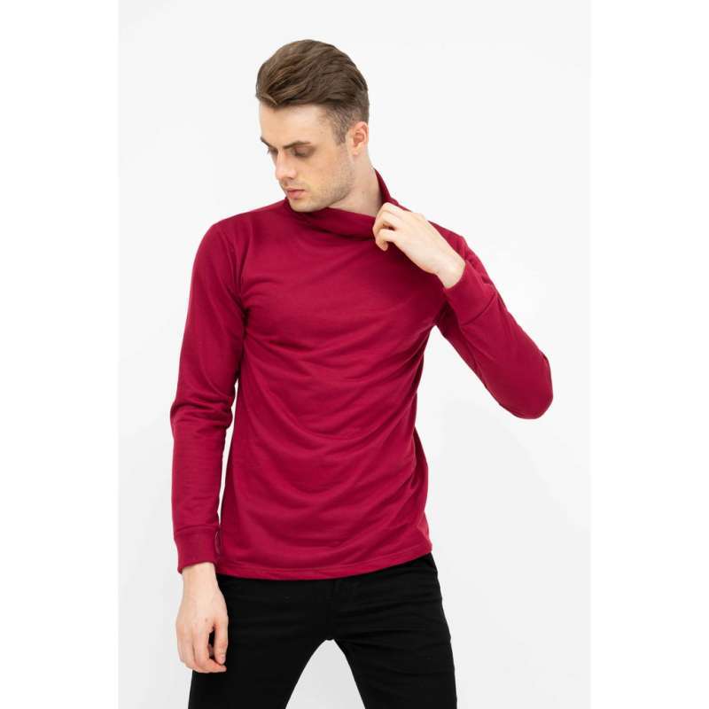 Jual Houseofcuff Turtle Neck Pria Lengan Panjang Kaos Pria Kerah Tinggi Slim Fit Murah Mei 2021 Blibli