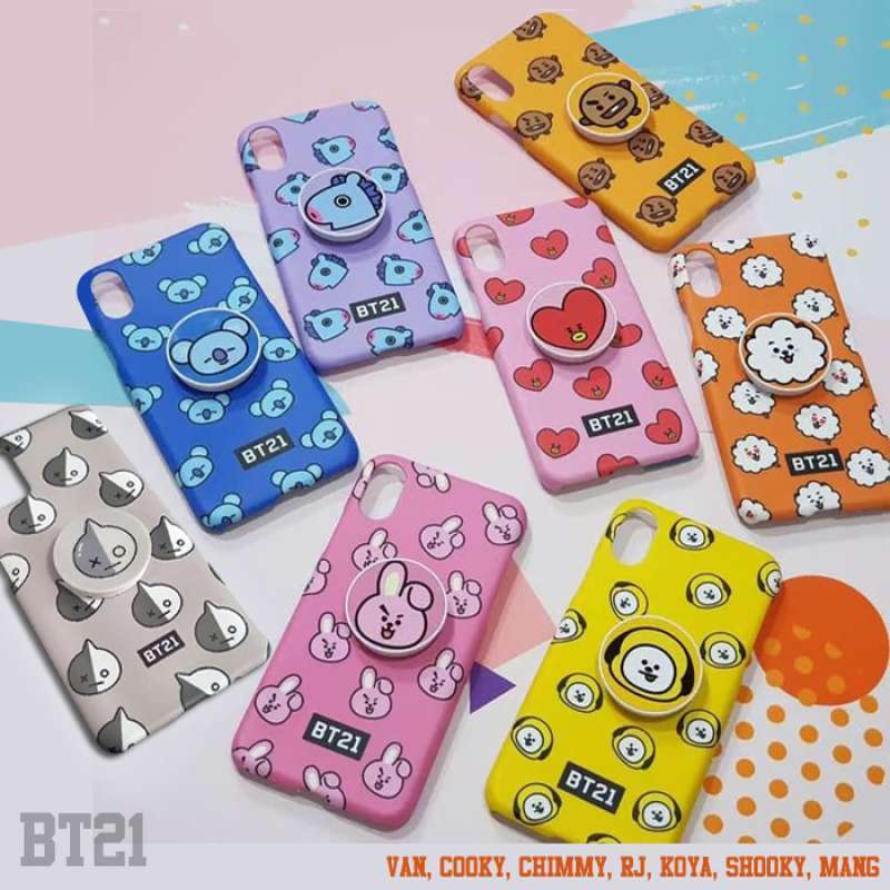 Casing BT21 Popsocket Premium Hardcase Softcase Ready Semua Tipe HP