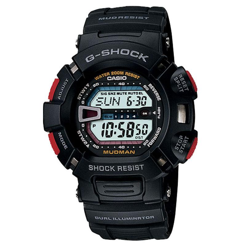 Casio G-Shock Resin Jam Tangan Pria - Hitam Merah G-9000-1V