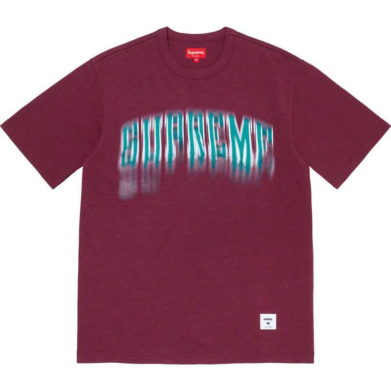 Supreme Blurred Arc SS T-shirt Top Plum 