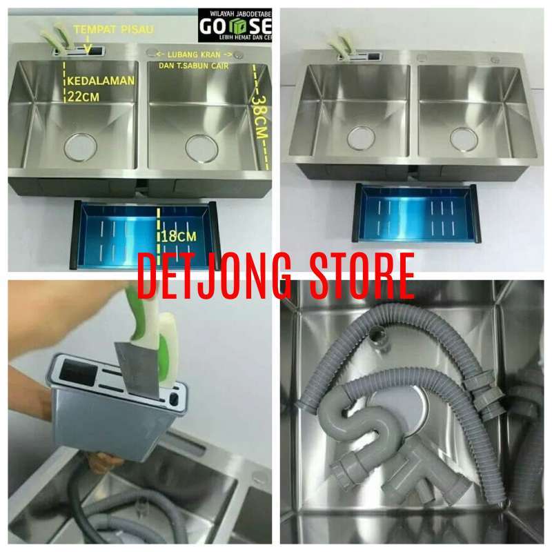 Kitchen Sink Bolzano Roma 8448 Bak Cuci Piring Stanlees 2 Lobang Tebal Terbaru Juli 2021 Harga Murah Kualitas Terjamin Blibli