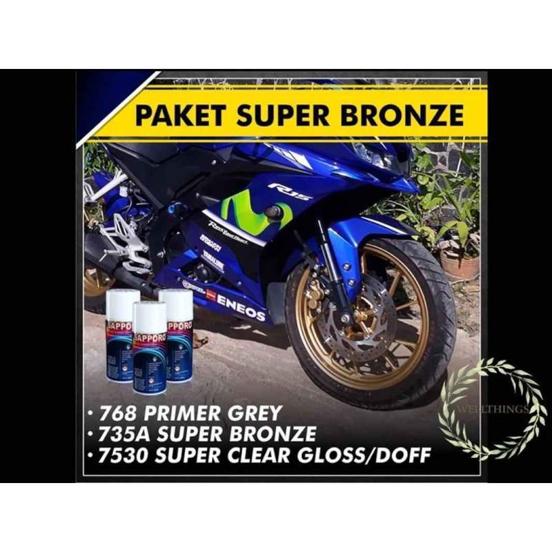 Paket Cat Velg Super Bronze 735a Sapporo Spray Terbaru Juli 2021 Harga Murah Kualitas Terjamin Blibli