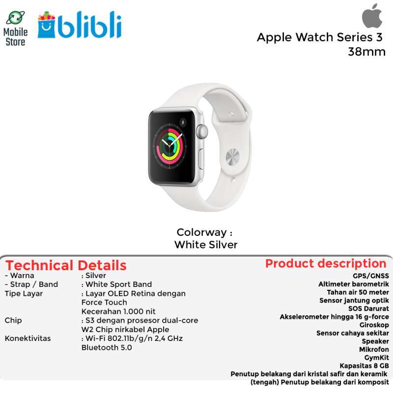 Jual Apple Watch Series 3 Alumunium 