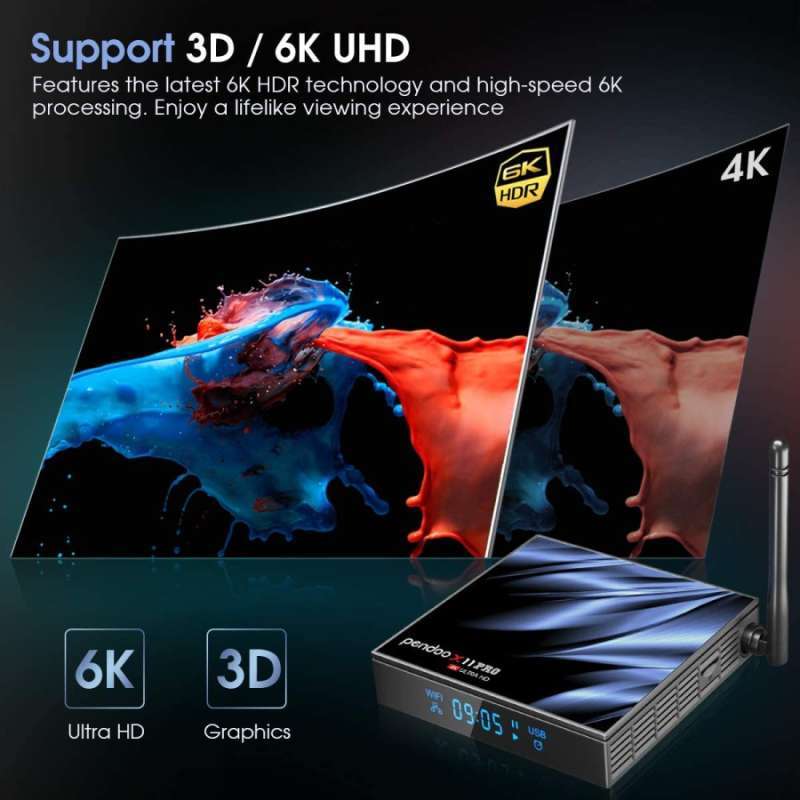 ANDROID TV BOX PENDOO X11 PRO RAM 4G ROM 32G ANDROID 10 ALLWINER